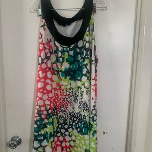 Women’s plus size Lily sleeveless dress- multi 4X